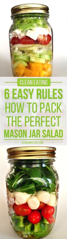 Clean Eating Salad in Mason Jar - Italian Style