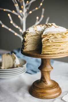 Coconut Amaretto Crepe Cake