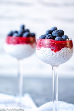 Coconut Chia Seed Parfait with Summer Berries