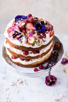 Coconut Eton Mess Cake with Whipped Ricotta Cream