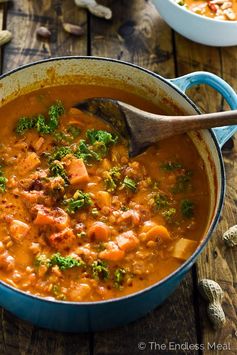 Coconut Red Lentil Peanut Soup