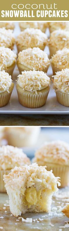 Coconut Snowball Cupcakes