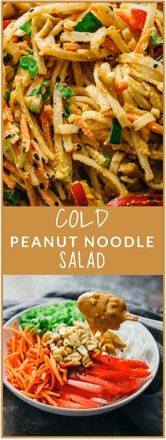 Cold peanut noodle salad