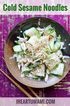 Cold Sesame Noodles with Shredded Chicken