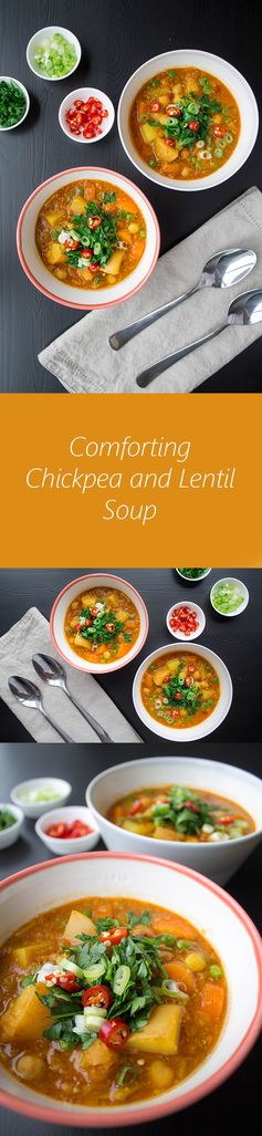 Comforting Chickpea and Lentil Soup