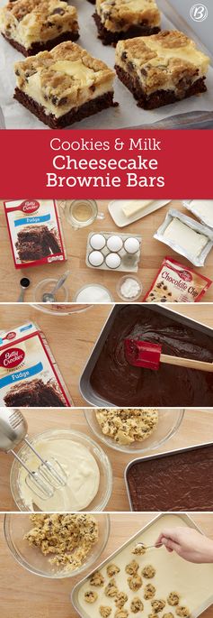 Cookies-and-Milk Cheesecake Brownie Bars