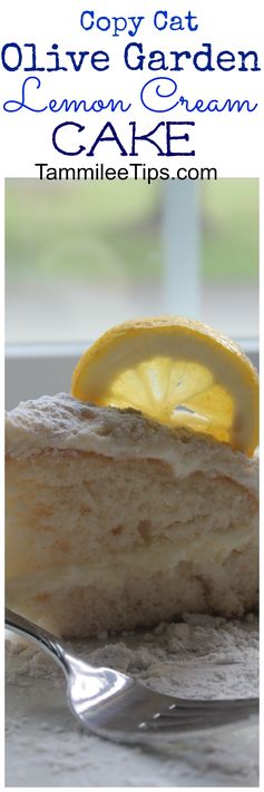 Copy Cat Olive Garden Lemon Cream Cake