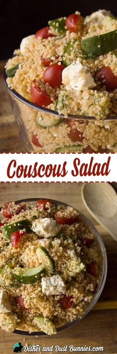 Couscous Salad with Tomatoes, Cucumbers and Feta