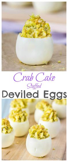 Crab Cake Stuffed Deviled Eggs