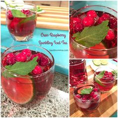 Cran-Raspberry Sparkling Iced Tea