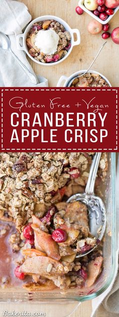 Cranberry Apple Crisp (Gluten Free + Vegan