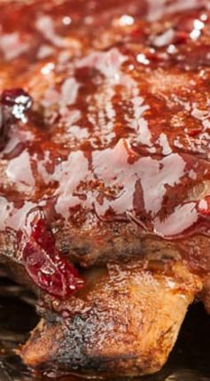 Cranberry BBQ Saucy Ribs