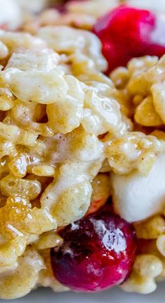 Cranberry Brown Butter Rice Krispie Treats