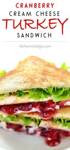 Cranberry Cream Cheese Turkey Sandwich