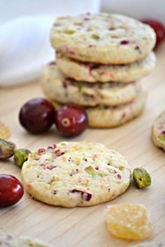 Cranberry Ginger Pistachio Sugar Cookies