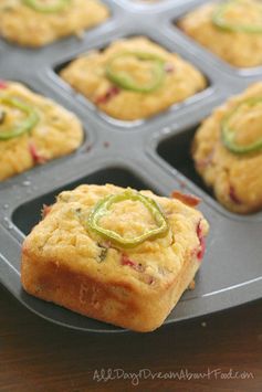 Cranberry Jalapeño “Cornbread” Muffins