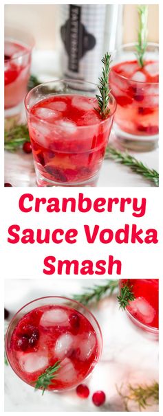 Cranberry Sauce Vodka Smash