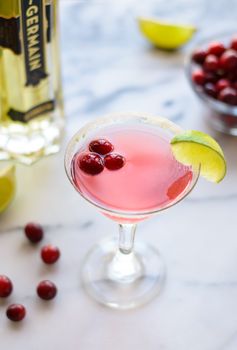 Cranberry St. Germain Cocktail