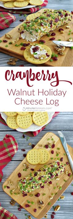 Cranberry Walnut Holiday Cheese Log