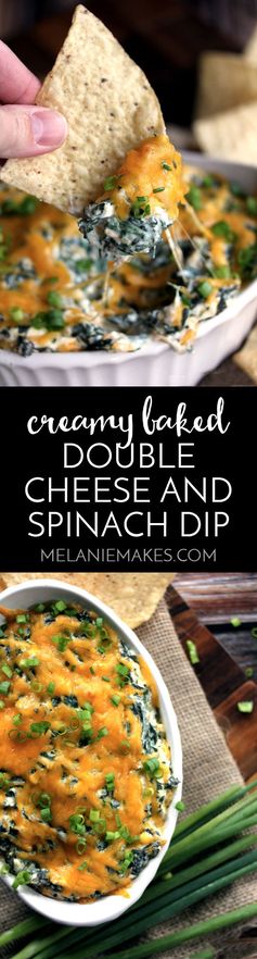 Creamy Baked Double Cheese and Spinach Dip