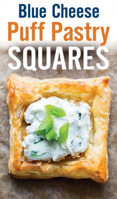 Creamy Blue Cheese Puff Pastry Squares