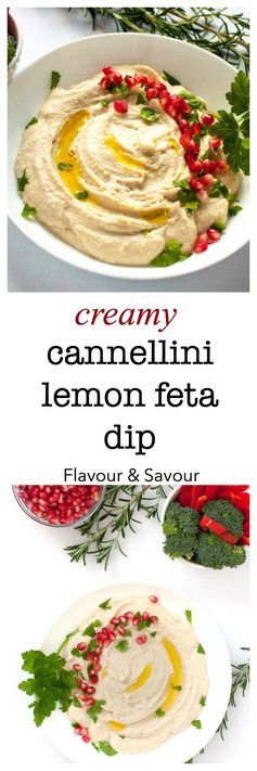 Creamy Cannellini Lemon Feta Dip