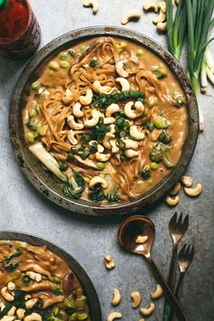 Creamy Cashew Veggie Noodle Bowl