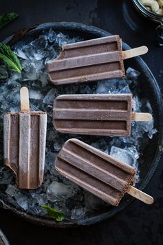 Creamy Chocolate Mint Popsicles (vegan