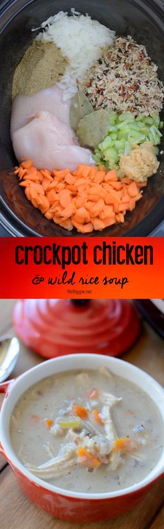 Creamy crock pot chicken and wild rice soup