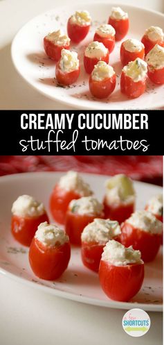 Creamy Cucumber Stuffed Tomatoes