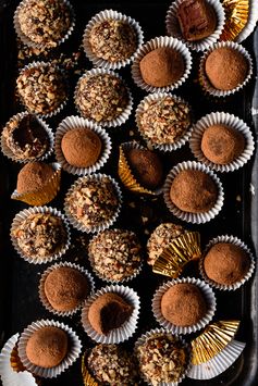 Creamy Dark Chocolate Whiskey Truffles