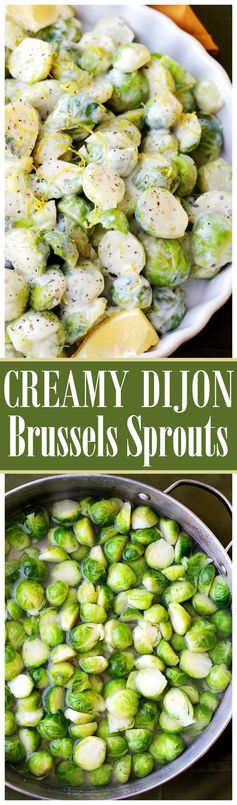 Creamy Dijon Brussels Sprouts