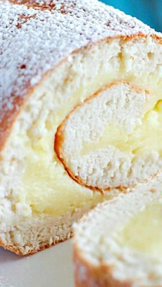 Creamy Lemon Angel Cake Roll