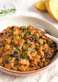 Creamy three bean stew