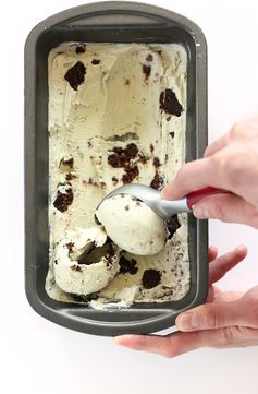 Creamy Vegan Mint Brownie Ice Cream