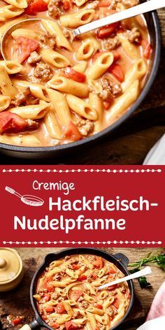 Cremige Hackfleisch-Nudelpfanne