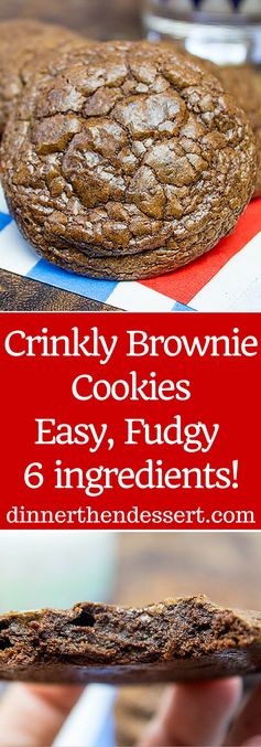 Crinkly Brownie Cookies