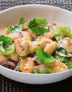 Crispy Brown Butter Gnocchi with Meyer Lemon & Brussels Sprouts