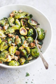 Crispy Brussels Sprouts Breadcrumbs with Shallot + Sage