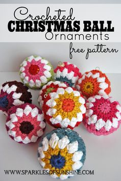 Crocheted Christmas Ball Ornaments