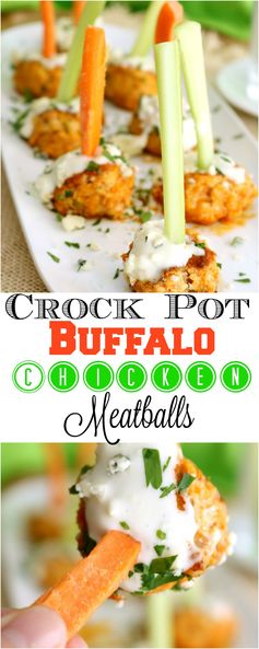 Crock Pot Buffalo Chicken Meatballs