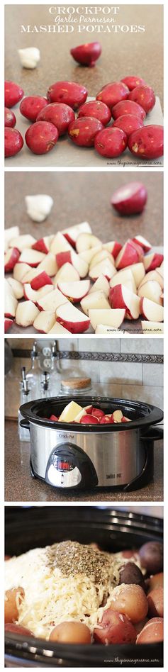 Crock Pot Garlic Parmesan Mashed Potatoes