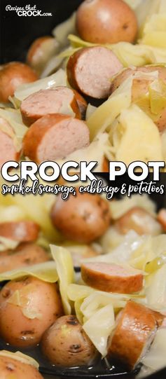 Crock Pot Smoked Sausage, Cabbage and Potatoes