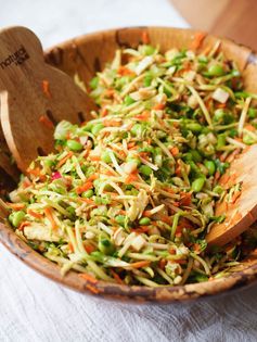 Crunchy Asian Edamame Slaw With Baked Tofu Steaks