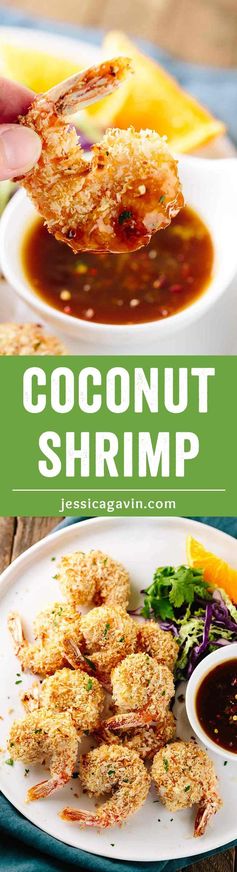 Crunchy Baked Coconut Shrimp with Orange Sauce