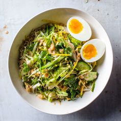 Crunchy Veg Bowl with Warm Peanut Sauce