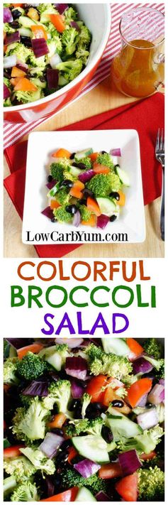 Cucumber Broccoli Salad with Added Color