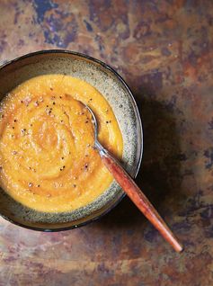 Curried Sweet Potato and Lentil Soup