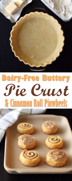 Dairy-Free Buttery Pie Crust + Cinnamon Roll Pinwheels (for Kids!