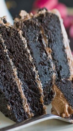 Dark Chocolate Cake with Nutella Buttercream